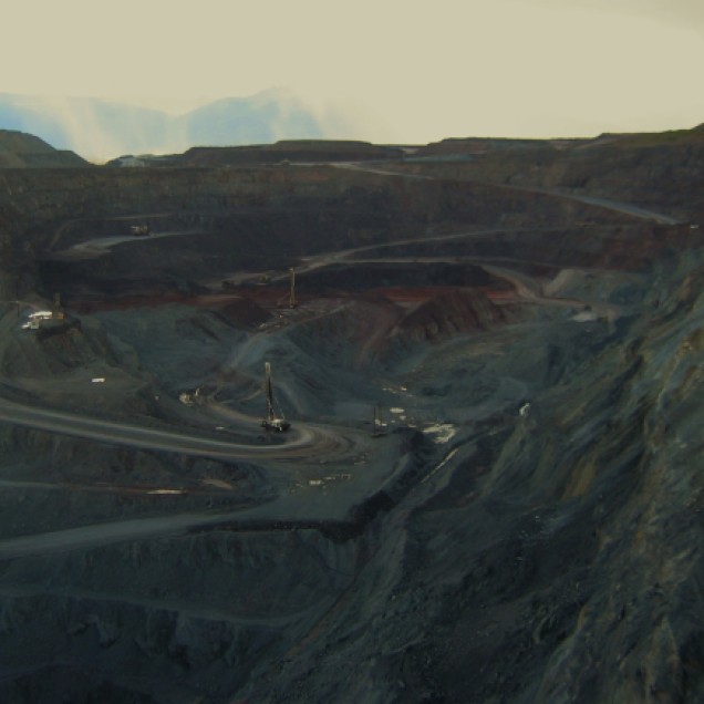 Open pit copper and gold mine